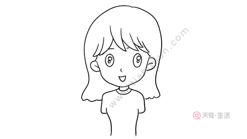女生头像手绘简笔画